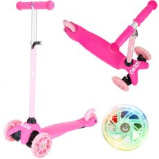 Самокат трехколесный QKIDS Lumis pink